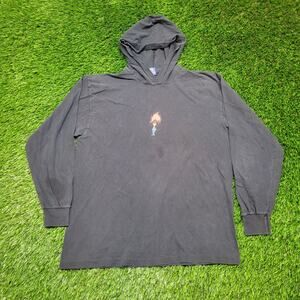 Vintage 90s Dr Seuss Red Red Hooded T-Shirt Medium Oversized Baggy Boxy Fit